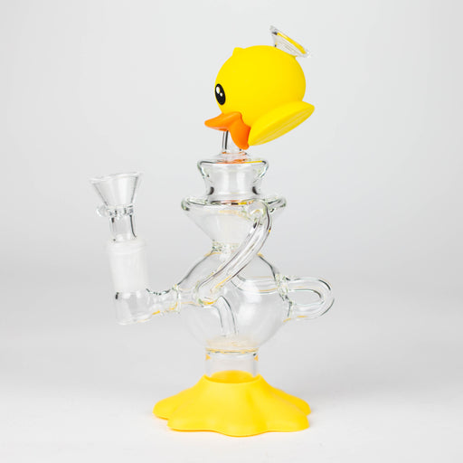 7.5"Duck Functional Glass Water pipe Glass Bong YHS Smoke
