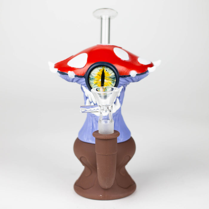 7.2" Vinyl Mushroom Monster Water Pipe Resin · Silicone · Plastic Bong YHS Smoke