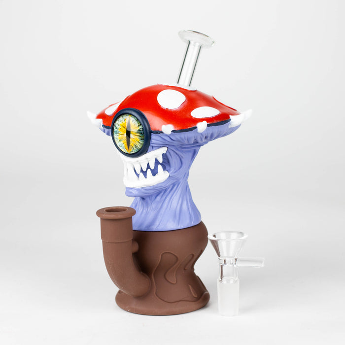 7.2" Vinyl Mushroom Monster Water Pipe Resin · Silicone · Plastic Bong YHS Smoke