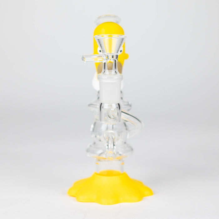 6.3" Cartoon Character Functional Glass Water Pipe Glass Bong YHS Smoke