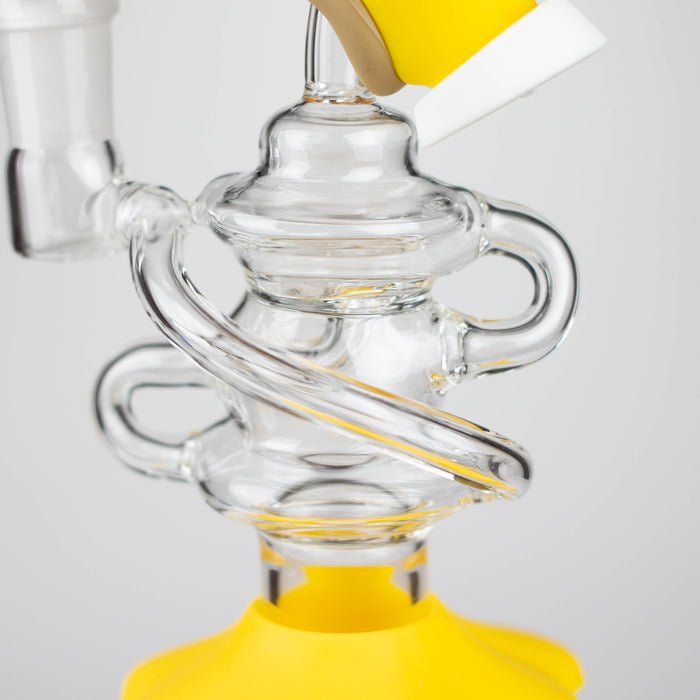 6.3" Cartoon Character Functional Glass Water Pipe Glass Bong YHS Smoke