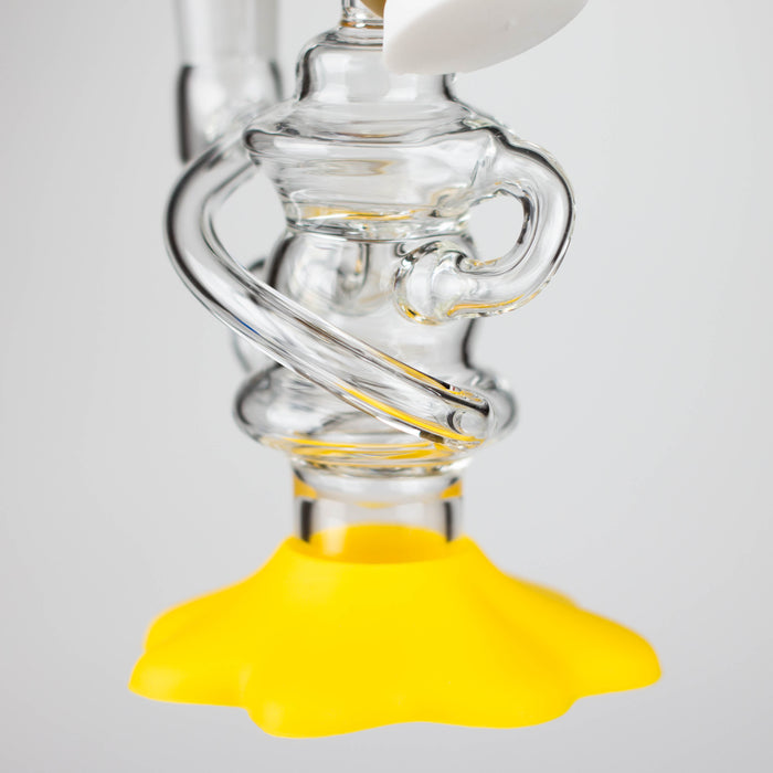6.3" Cartoon Character Functional Glass Water Pipe Glass Bong YHS Smoke