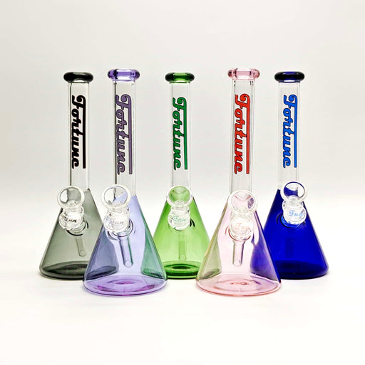 Fortune | 8" 4mm Coloured Bong Assorted Colour Glass Bong Fortune