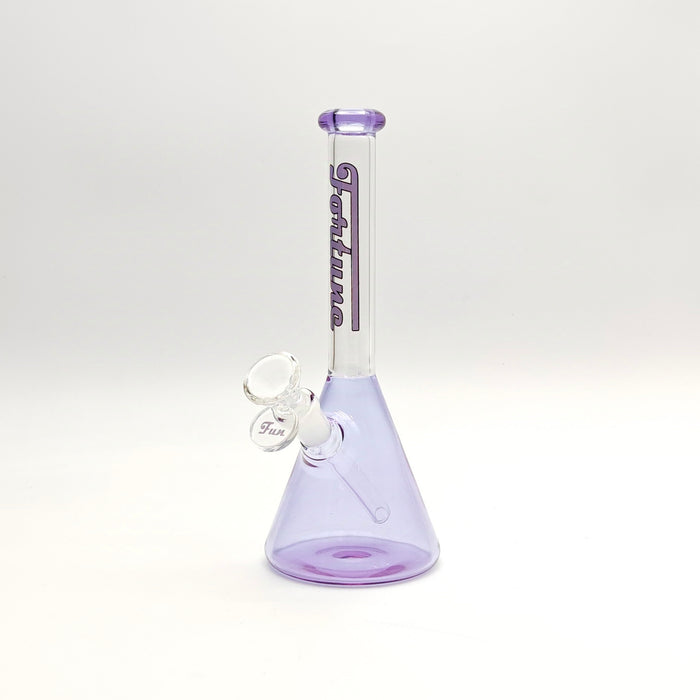 Fortune | 8" 4mm Coloured Bong Assorted Colour Glass Bong Fortune Purple
