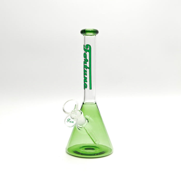 Fortune | 8" 4mm Coloured Bong Assorted Colour Glass Bong Fortune Green