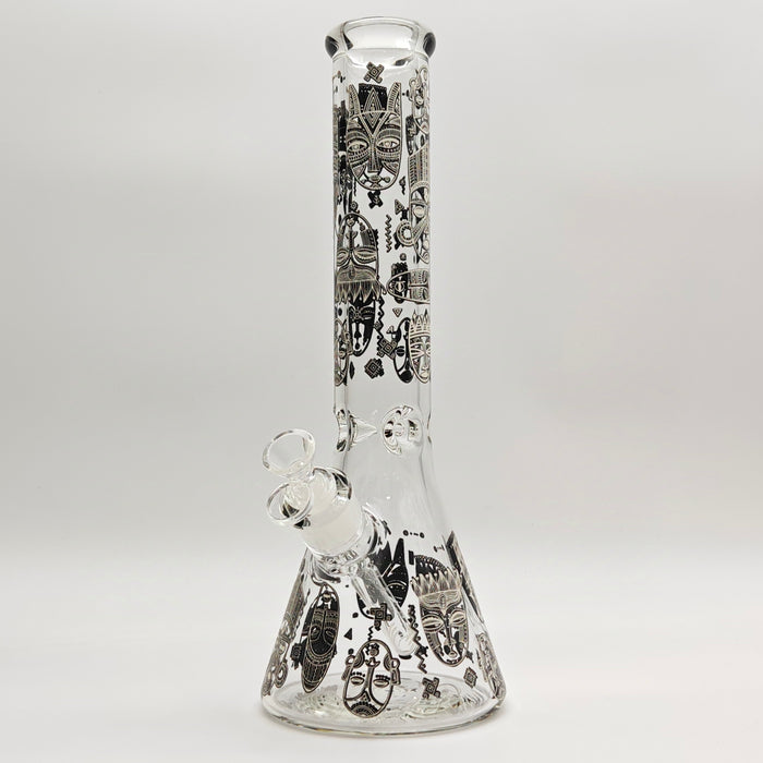 Glow in the dark 14" 7mm Egyptian Design Bong Glass Bong Super Supplys Inc Design C