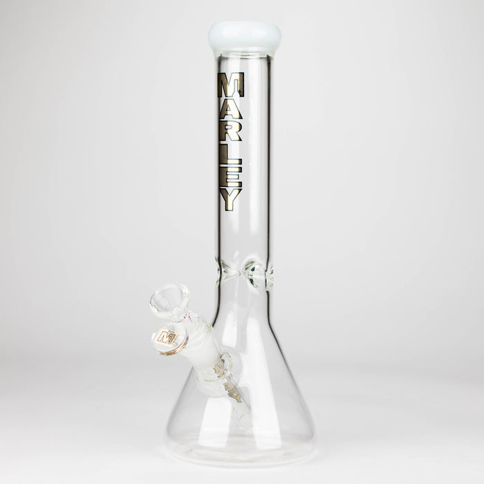 Marley | 11" 5mm Glass Beaker Bong [3825] Glass Bong Smoking Cat Distribution White