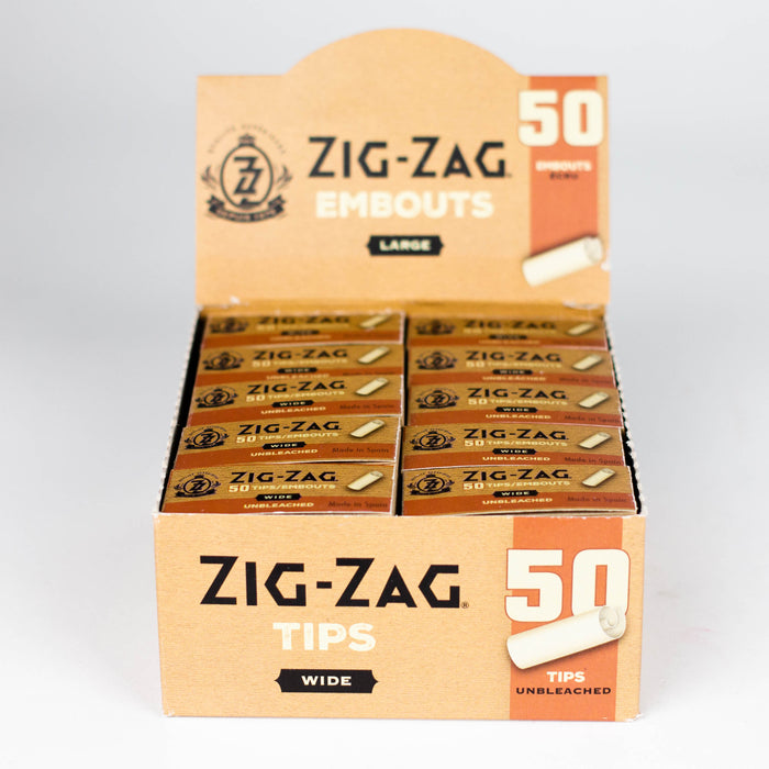 ZIG-ZAG | Unbleached Wide Tips box of 50 ROLLING ACCESSORIES ONE