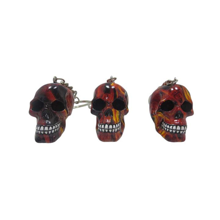 Resin With Water Transfer Printing Skull Key Chain-Assorted Gadget Super Supplys Inc Design R