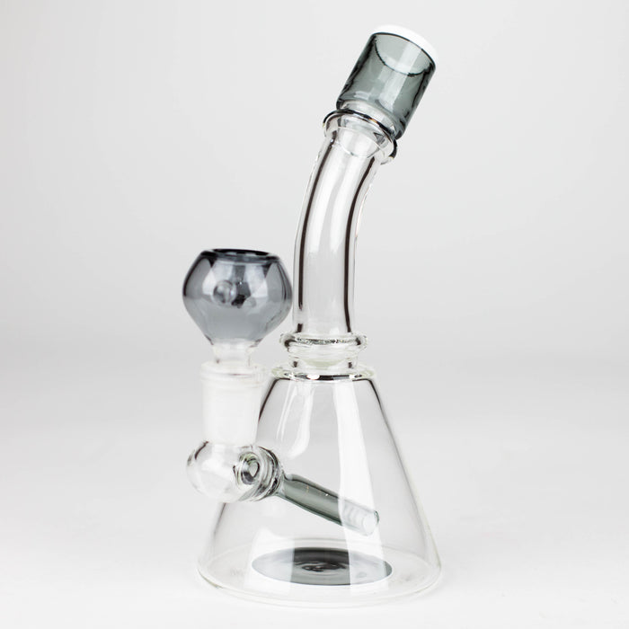 7" Bent neck fancy bong Other Shaped Bong Bongzie Smokes Black