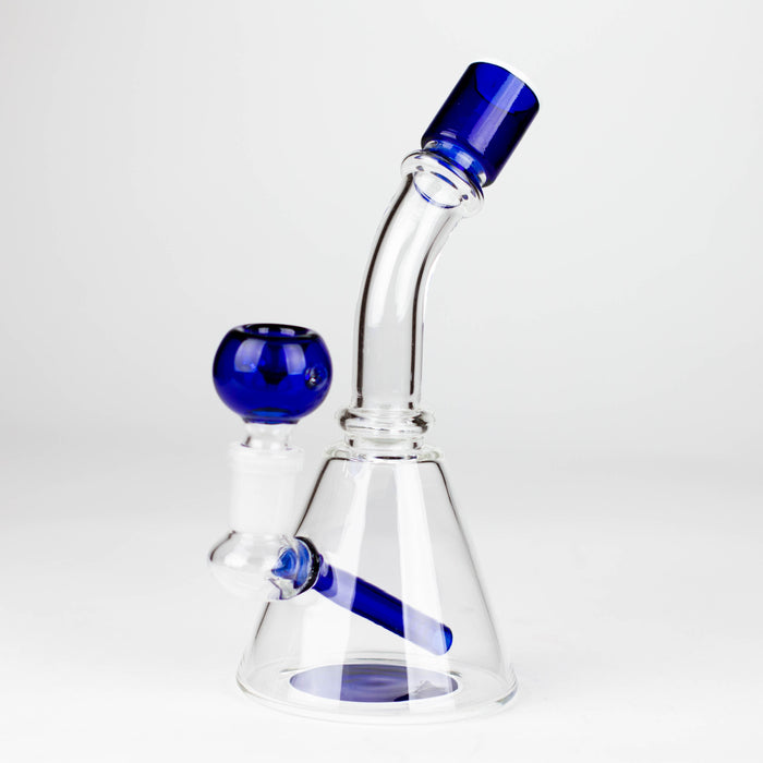 7" Bent neck fancy bong Other Shaped Bong Bongzie Smokes Blue