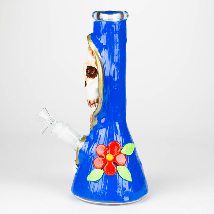 10" Resin 3D artwork Skull glass beaker [DY404] Resin · Silicone · Plastic Bong DY Glass
