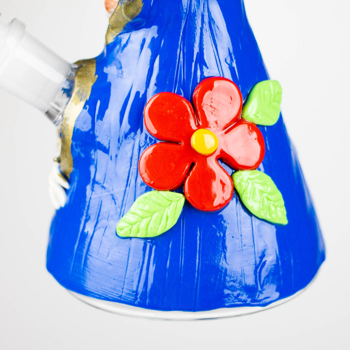 10" Resin 3D artwork Skull glass beaker [DY404] Resin · Silicone · Plastic Bong DY Glass