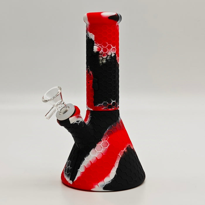 Fortune | 11" Silicone with glass percolator bong - Assorted[SP1060] Resin · Silicone · Plastic Bong Fortune