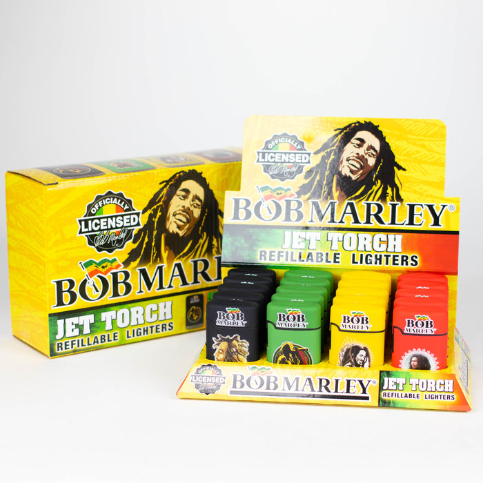 StriKo | Bob Marley single flame Refillable Torch lighter Display of 20 Lighters BB Canada
