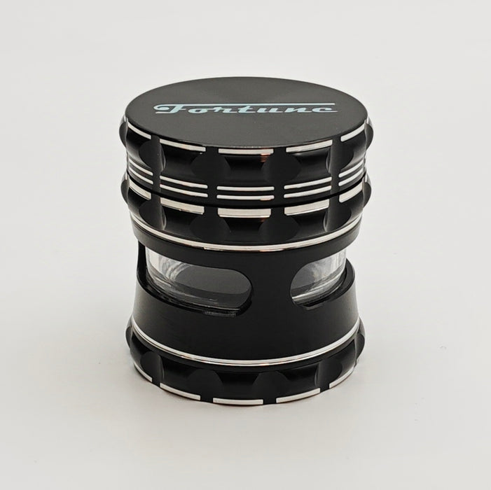 Fortune | 4 Parts 60mm x 65mm Aluminum Grinder Regular Grinder Fortune Black