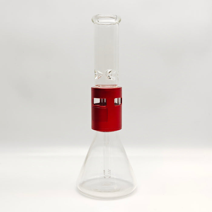 14" Metal Detachable Glass Bong Assorted Colours Glass Bong Super Supplys Inc Red
