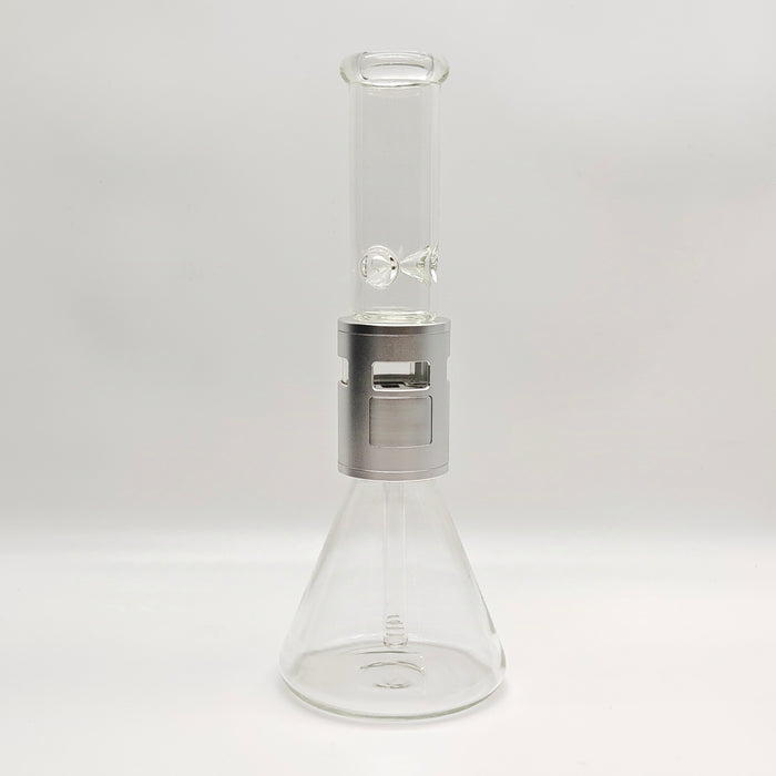 14" Metal Detachable Glass Bong Assorted Colours Glass Bong Super Supplys Inc Silver