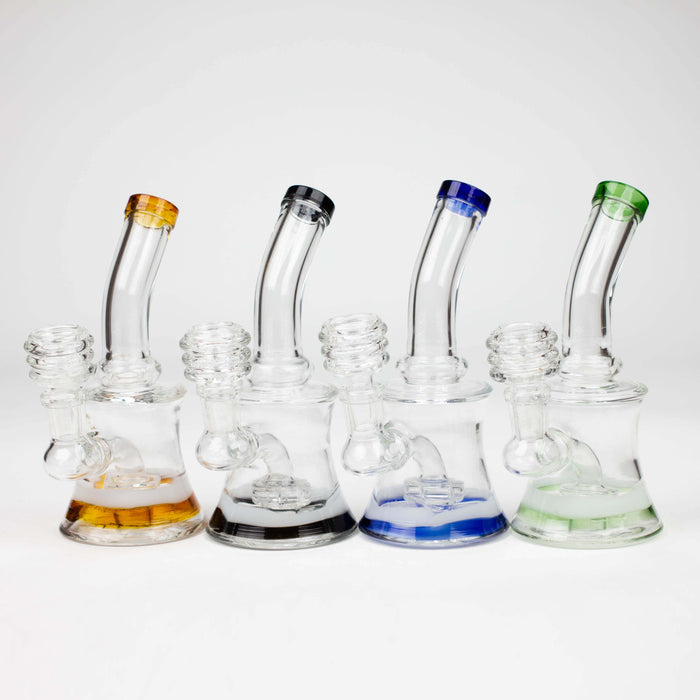 6.5" bent neck glass bong with diffuser Glass Bong Bongzie Smokes