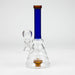 8" color tube glass bong with diffuser Beaker Bong Bongzie Smokes Blue