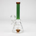 8" color tube glass bong with diffuser Beaker Bong Bongzie Smokes Green