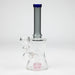 8" color tube glass bong with diffuser Beaker Bong Bongzie Smokes Black