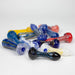4.5” Assorted design Soft glass hand pipe Jar of 12 Glass Bongzie Smokes
