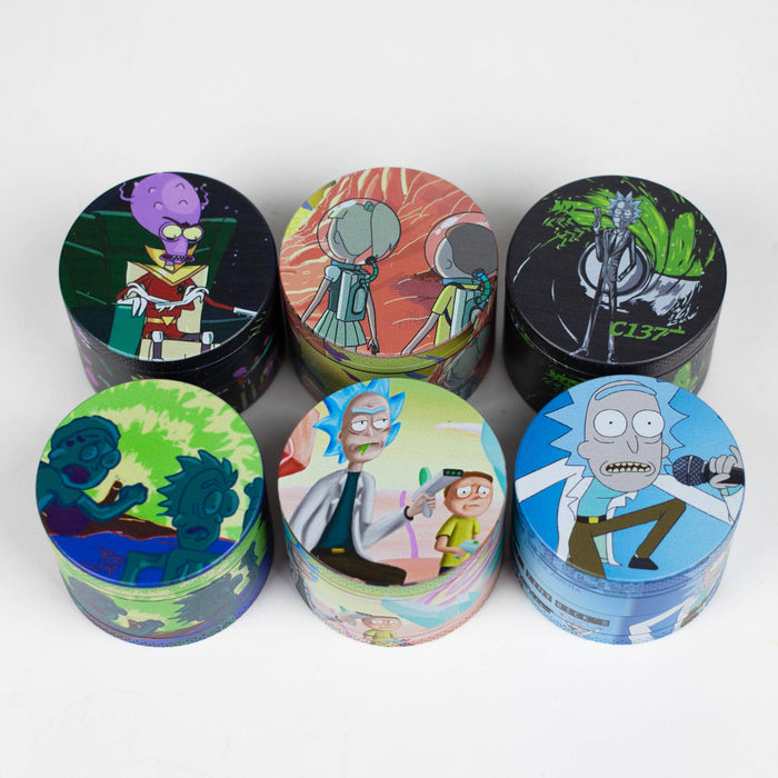 2.2" Metal Grinder 4 Layers with New RM Design 3 Box of 12 Display 777 Smoke