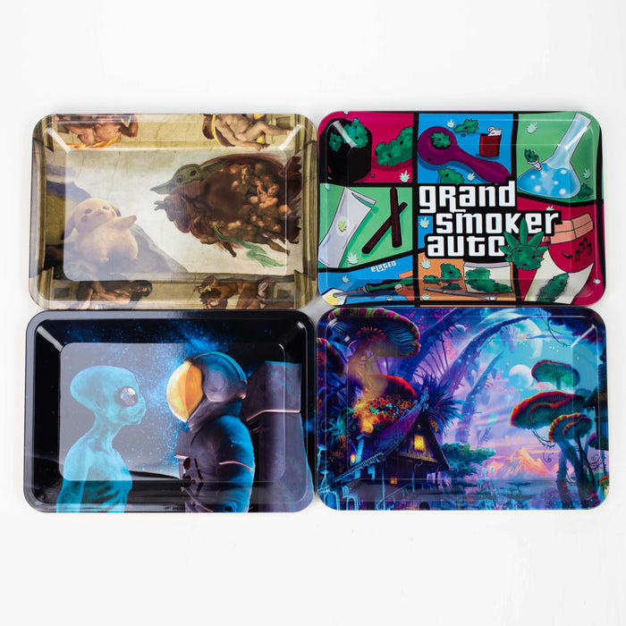 ZMetal Tray Small Pack of 12 Tray 777 Smoke Design4