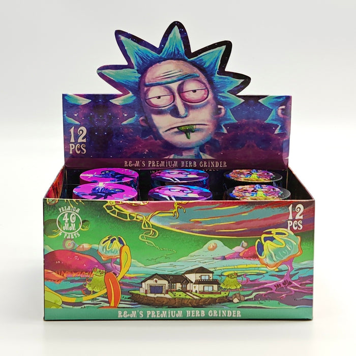 40*34mm 4 Layers R&M Design Metal Grinder Box Of 12 Display Pack Super Supplys Inc