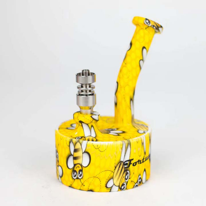 5" Silicone Hydrographic Dab Rig-Assorted Resin · Silicone Rig Fortune