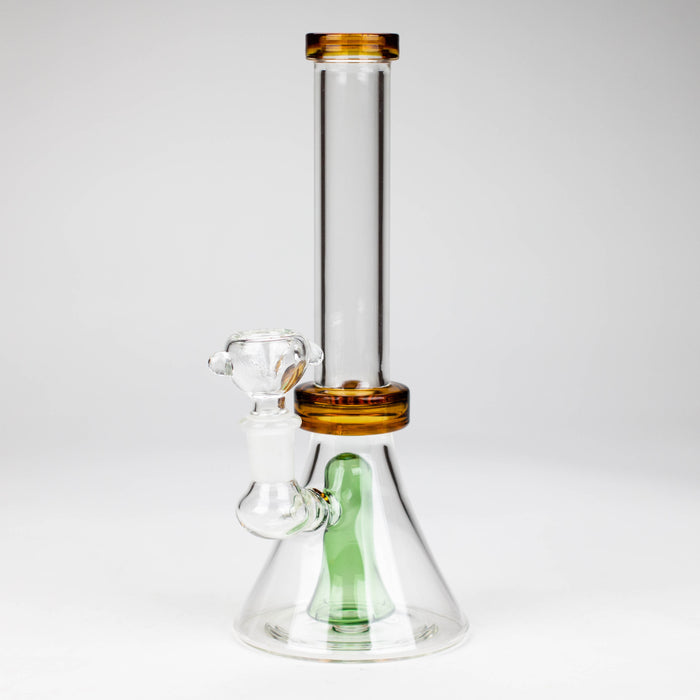 9" Beaker bong with difuser Glass Bong Bongzie Smokes Yellow