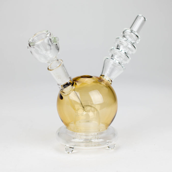 6" Apple glass water bong Other Shaped Bong Bongzie Smokes Yellow