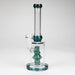 10" color accented glass water bong with diffuser Glass Bong Bongzie Smokes Green