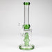 10" color accented glass water bong with diffuser Glass Bong Bongzie Smokes Light Green