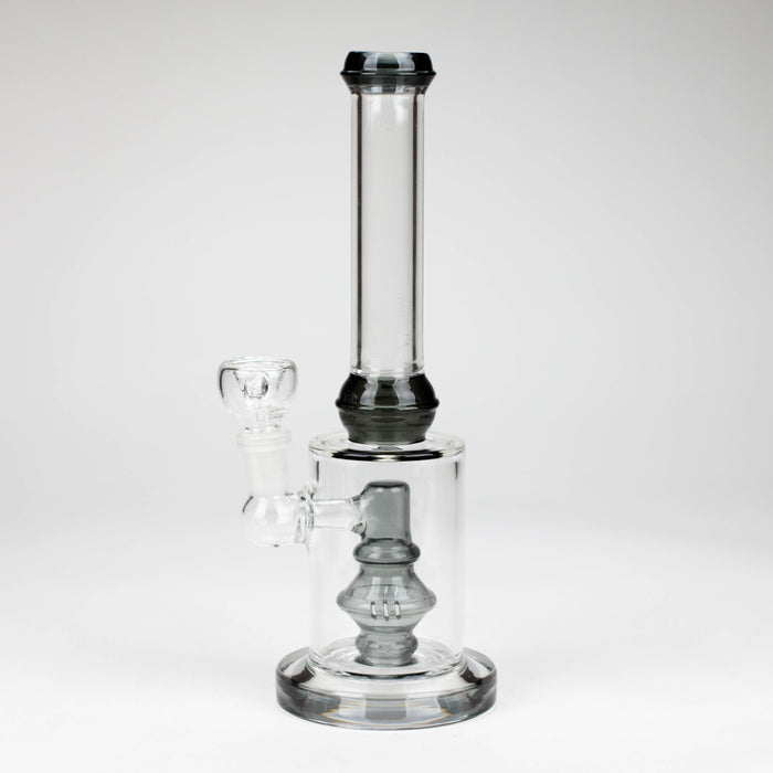 10" color accented glass water bong with diffuser Glass Bong Bongzie Smokes