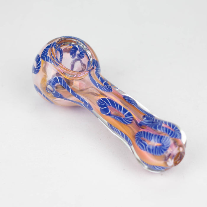 4.5" Gold fumed glass hand pipe pack of 2 Glass Bongzie Smokes