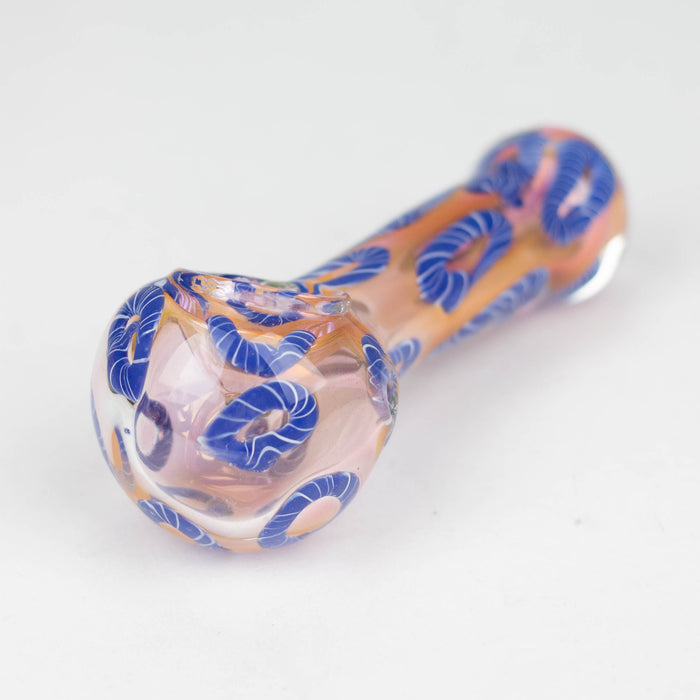 4.5" Gold fumed glass hand pipe pack of 2 Glass Bongzie Smokes