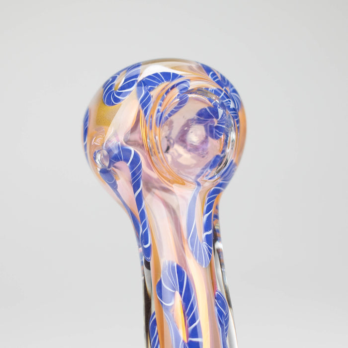 4.5" Gold fumed glass hand pipe pack of 2 Glass Bongzie Smokes