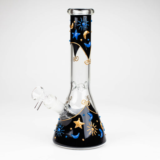 10" 3D Sky Design Glass Beaker Bong Glass Bong 777 Smoke