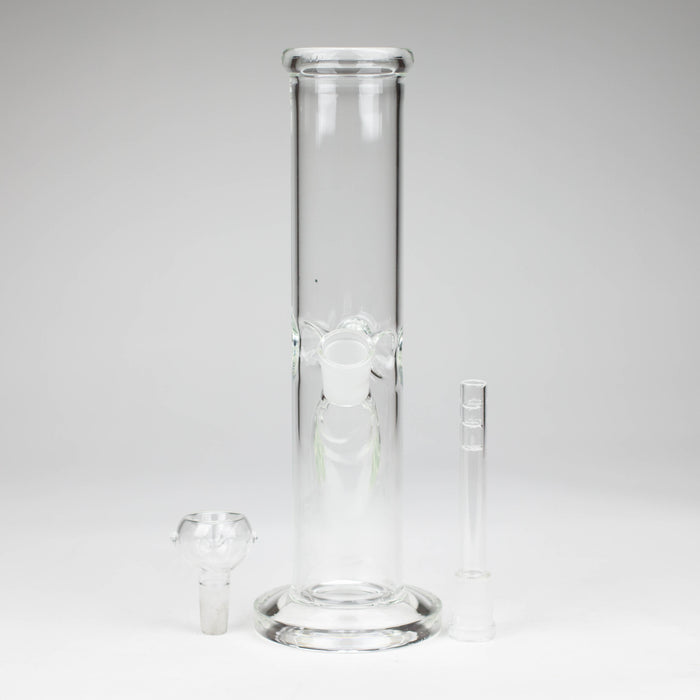 10" Straight tube glass water bong Glass Bong Bongzie Smokes