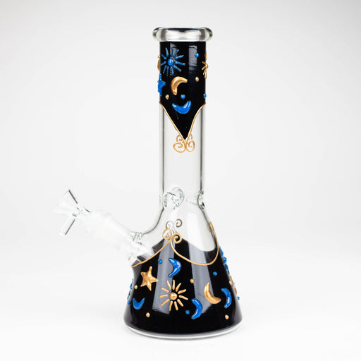 10" 3D Sky Design Glass Beaker Bong Glass Bong 777 Smoke