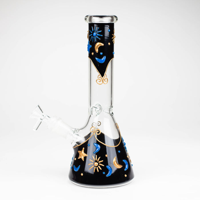 10" 3D Sky Design Glass Beaker Bong Glass Bong 777 Smoke