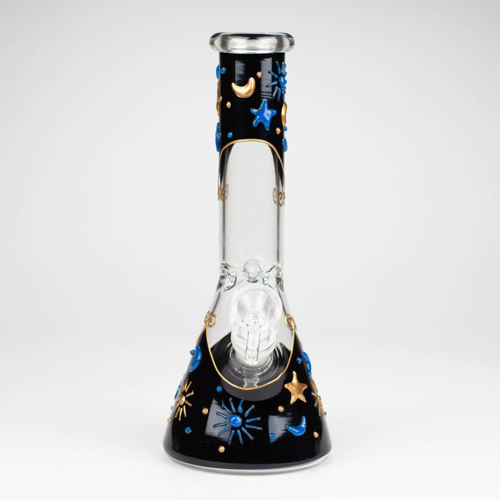 10" 3D Sky Design Glass Beaker Bong Glass Bong 777 Smoke