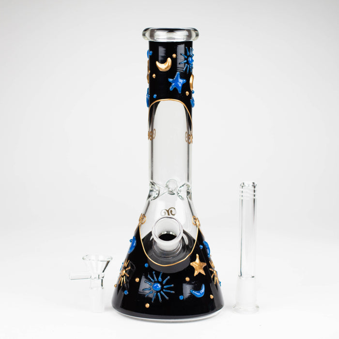 10" 3D Sky Design Glass Beaker Bong Glass Bong 777 Smoke