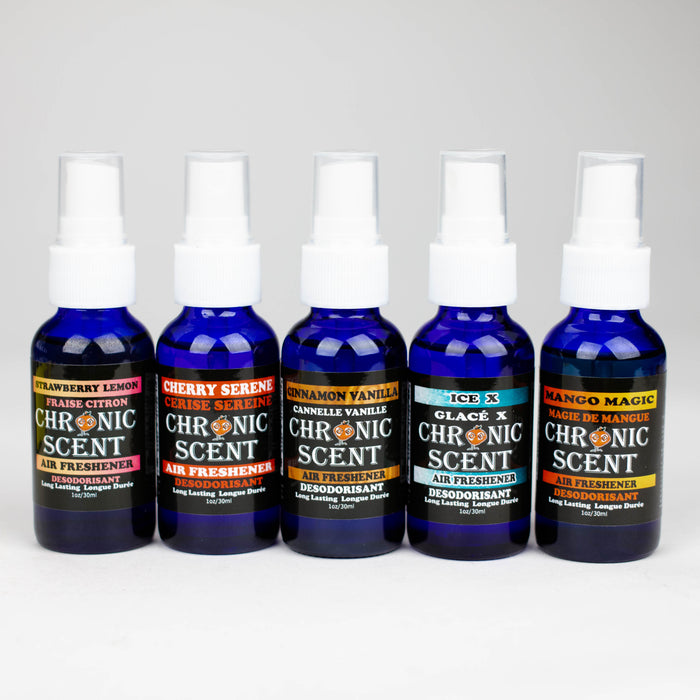 Orange Chronic | Scent Air Freshener Display of 20 Odour Eliminator Spray LEHIGH WHOLESALE