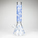 14" 7mm Mushroom Glow in the dark Bong Glass Bong Super Supplys Inc Blue