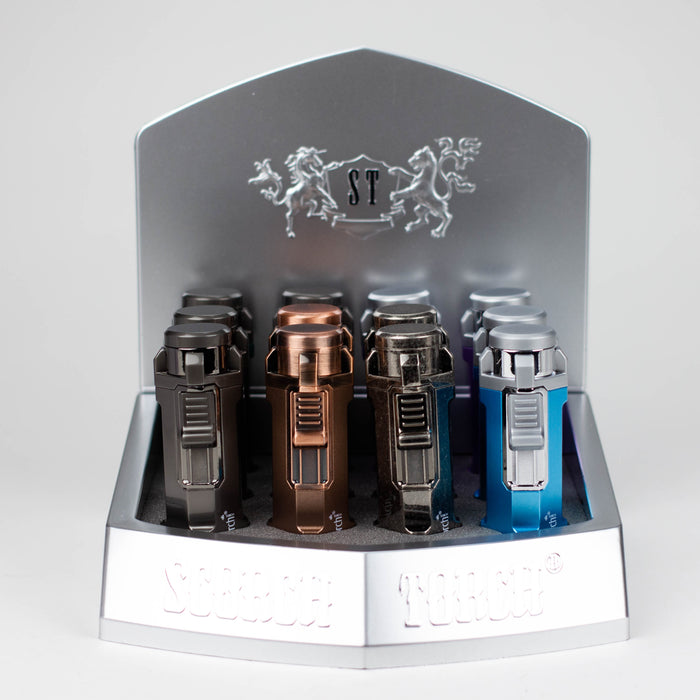 Scorch Torch | 3.5″ Auto Open Triple Torch with Cigar punch [61728-3T] Torch Canadian Distributor