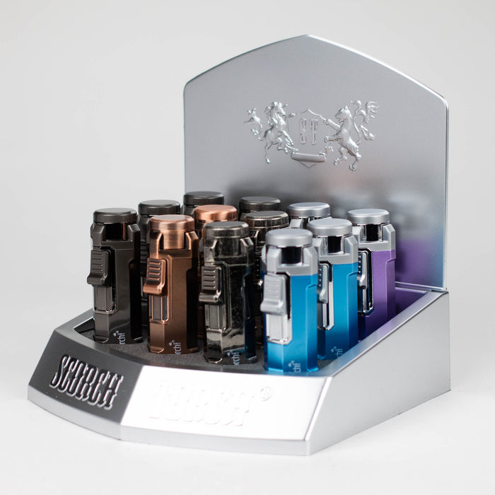 Scorch Torch | 3.5″ Auto Open Triple Torch with Cigar punch [61728-3T] Torch Canadian Distributor