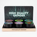 4 Parts Sugar Skull Herb Grinder Assorted Box of 6 Display Pack Canadian Distributor